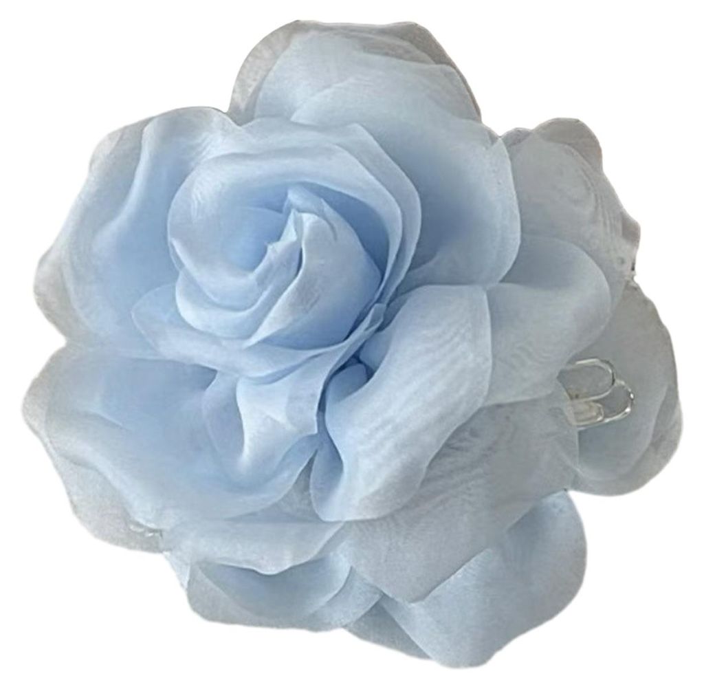 Haarspange mit Haifischmotiv, 3D-Blumenmuster, aus robustem Netzgarn, vielseitiges Accessoire für jeden Tag und jedes Date