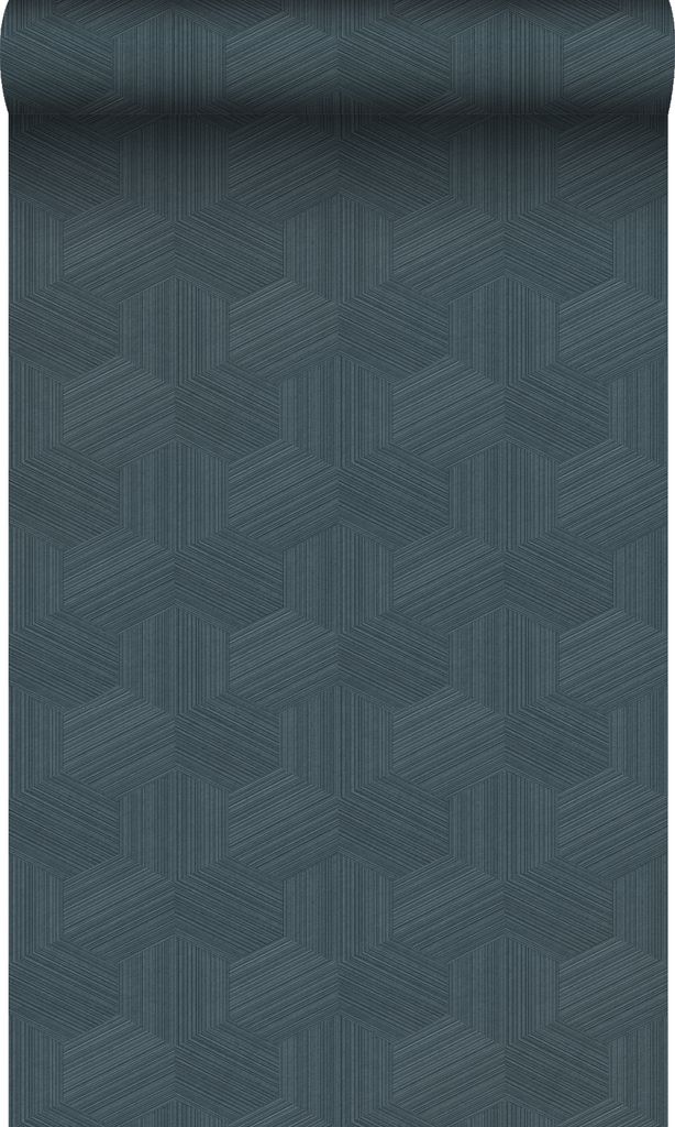 Origin Wallcoverings Tapete 3D-Muster Dunkelblau 50 x 900 cm