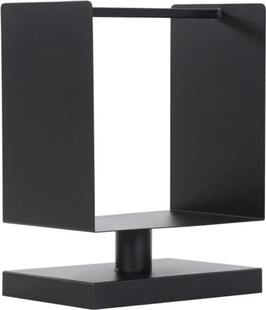 Range bûches robuste en acier noir 60cm avec structure carrée stable - 9