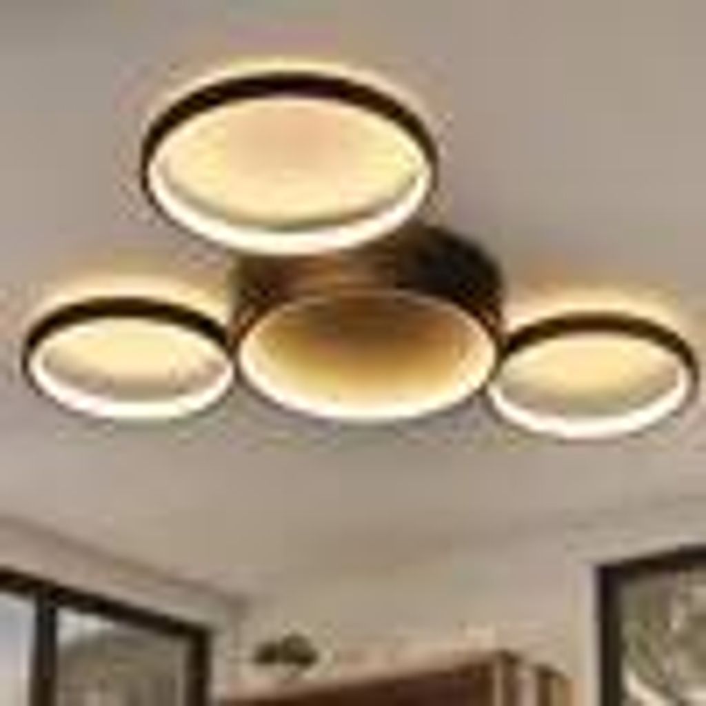 ZMH LED Deckenleuchte Weiß Warmweiß Wohnzimmer Modern Ring Design 4 Flammig 29W für Schlafzimmer Büro Kinderzimmer Esszimmer