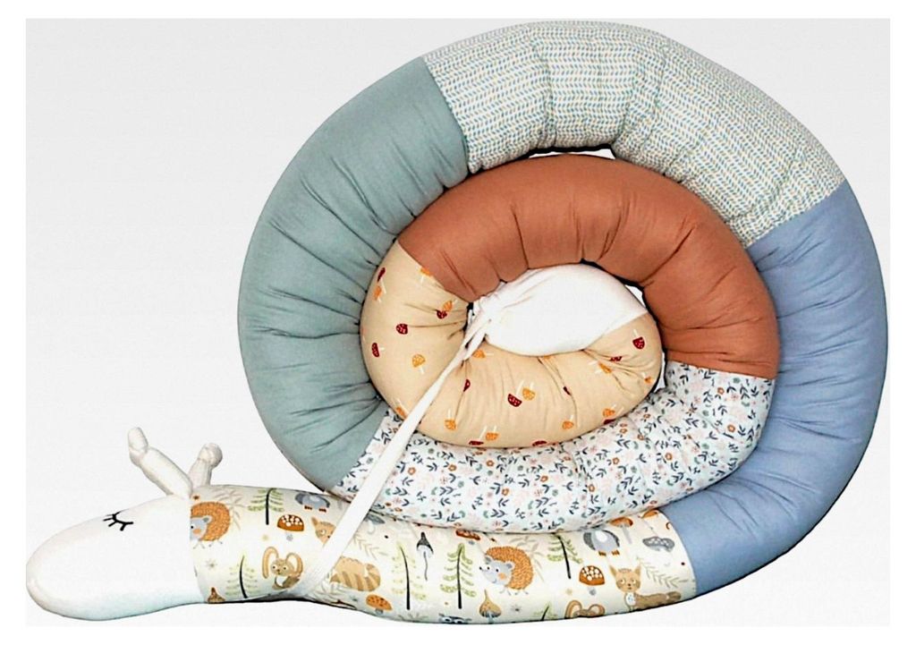 Bettschnecke, Bettschlange XXL (Motiv Tierchen) Länge 250cm - personalisierbar Seitenschläferkissen