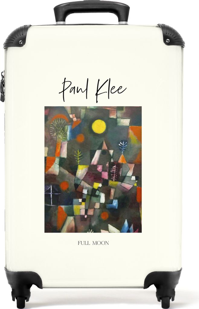 NoBoringSuitcases.com Koffer Handgepäck Trolley Rollkoffer Kleine Reisekoffer mit 4 Rollen - Kunst - Paul Klee - Komposition - Farben - Cabin Si...