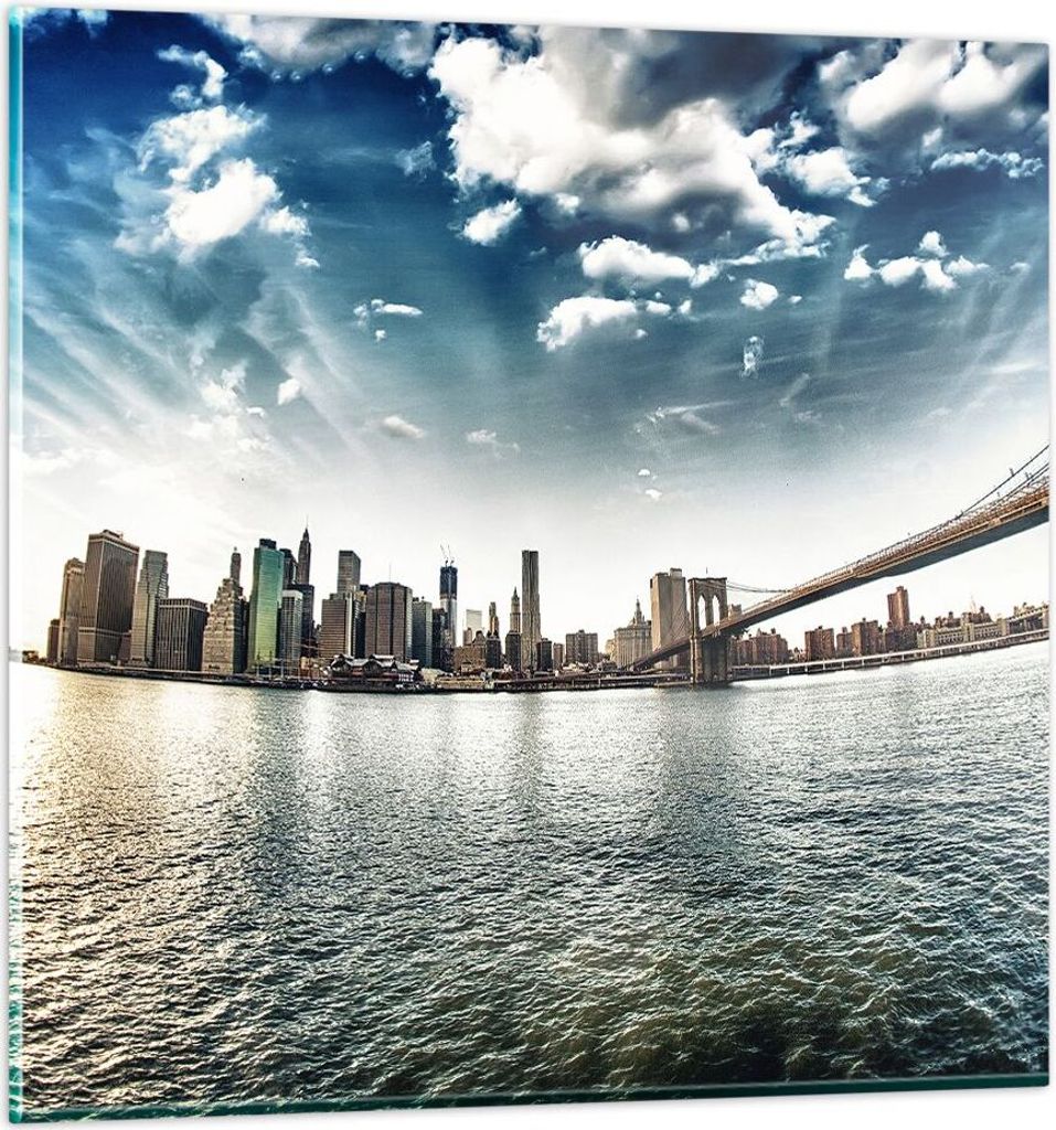Bilder auf glas - Amerika wohnung architektur gebäude - 50x50cm - Glasbilder - Wandbilder - Kunstdruck - Wanddekoration aus Glas - Glas Bilder - W...