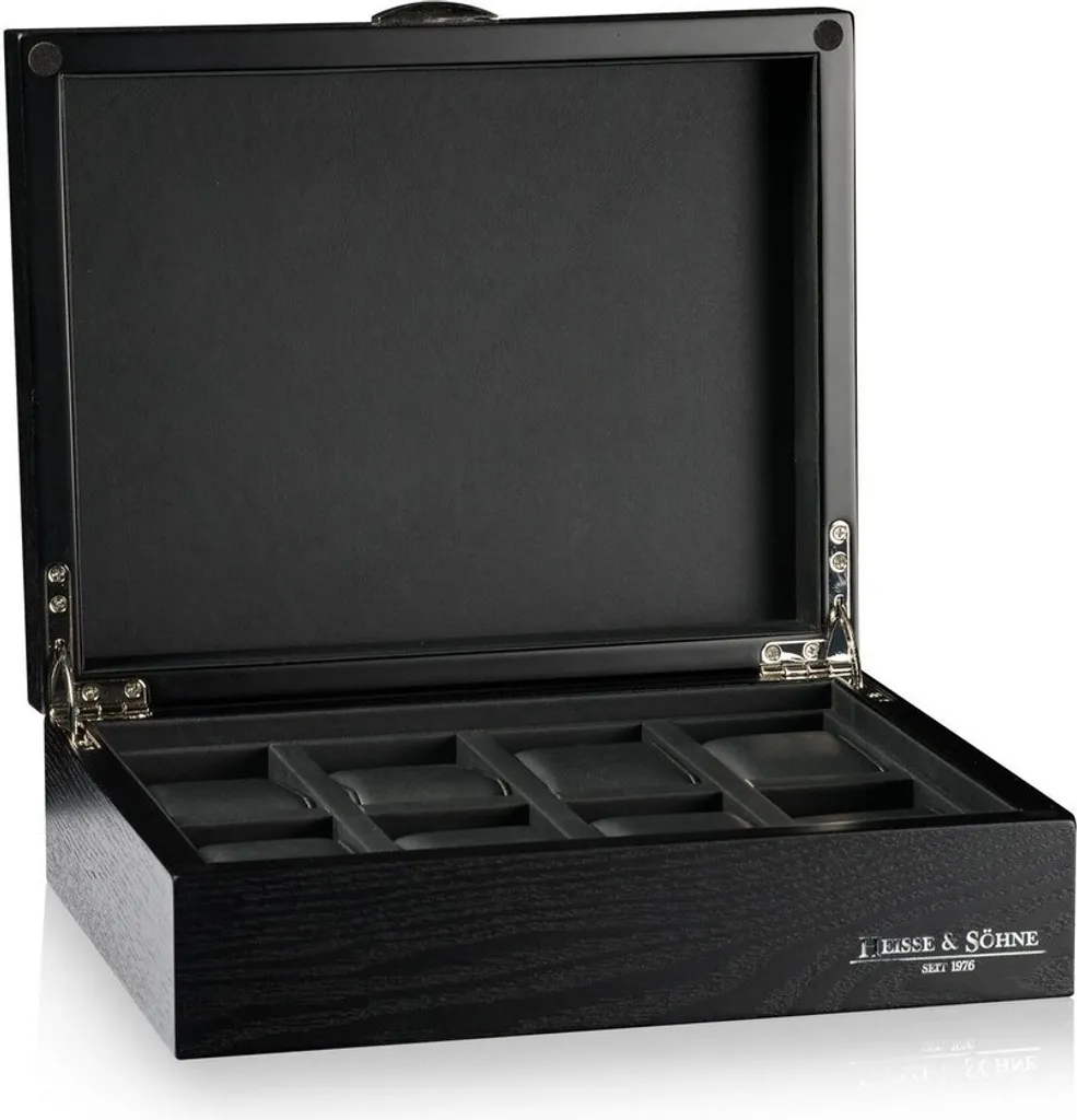 Boîte à montres Heisse & Söhne Bregano 8 noir 70019-144 pour homme