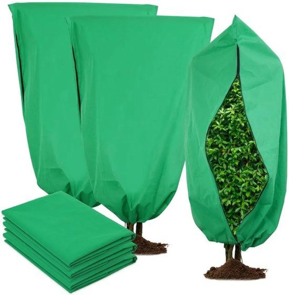 Lot de 3 housses d'hivernage 120x180 cm avec zip pour arbustes et plantes