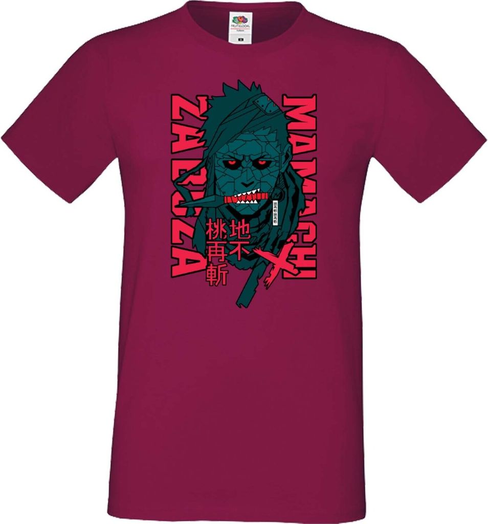 Herren T-Shirt Japan Manga Animation Comics Naruto Momoichi Zabuza Var-027 Momoichi Zabuza, Man L / Burgundy