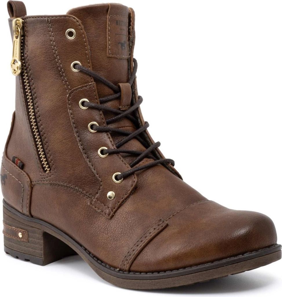 Stiefelette Braun Mustang Stiefeletten Damen Mit Absatz Braun