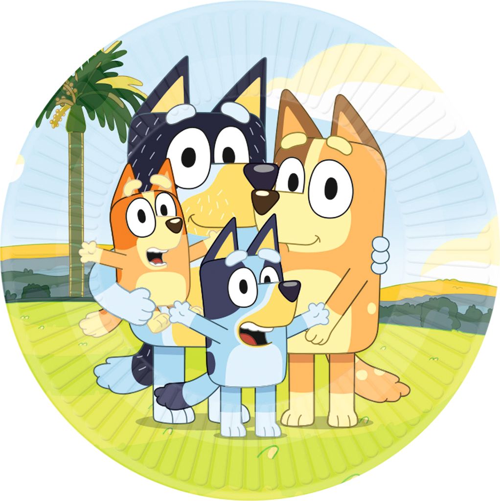 serie "Bluey" | 8 piatti di carta Ø 23cm Immagine del prodotto 