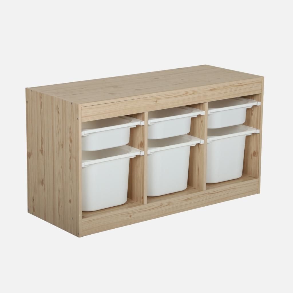 sweeek - Kinder-Aufbewahrungsmöbel Holzdekor mit 6 Produktbild 
