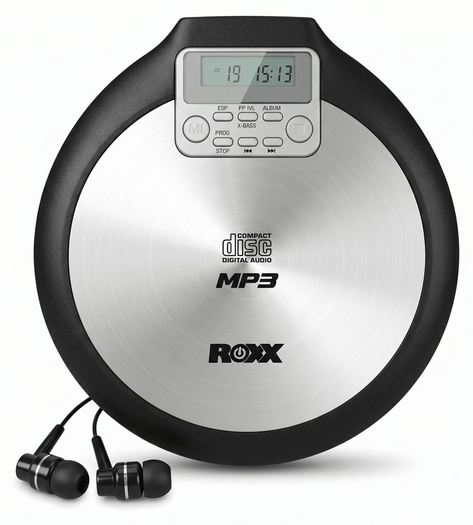 ROXX PCD 600 - Tragbarer CD Player mit Kopfhörer, MP3 Produktbild 