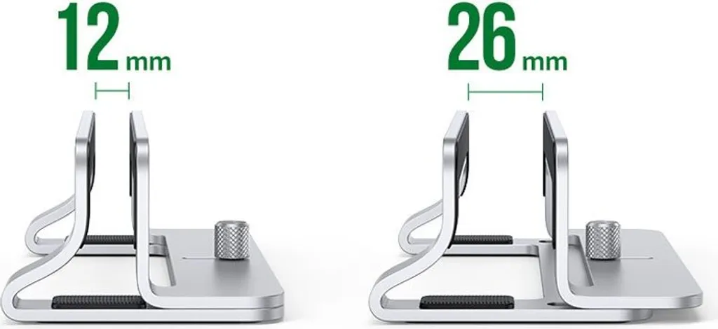 Support Vertical PC Portable Aluminium Ajustable avec Base Thermique Stable - 14