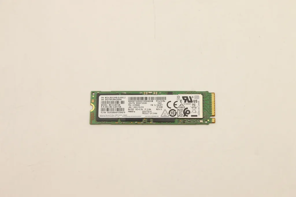 Lenovo SSD 512GB M.2 PCIe 01FR595 - Disque Flash Interne Haute Vitesse
