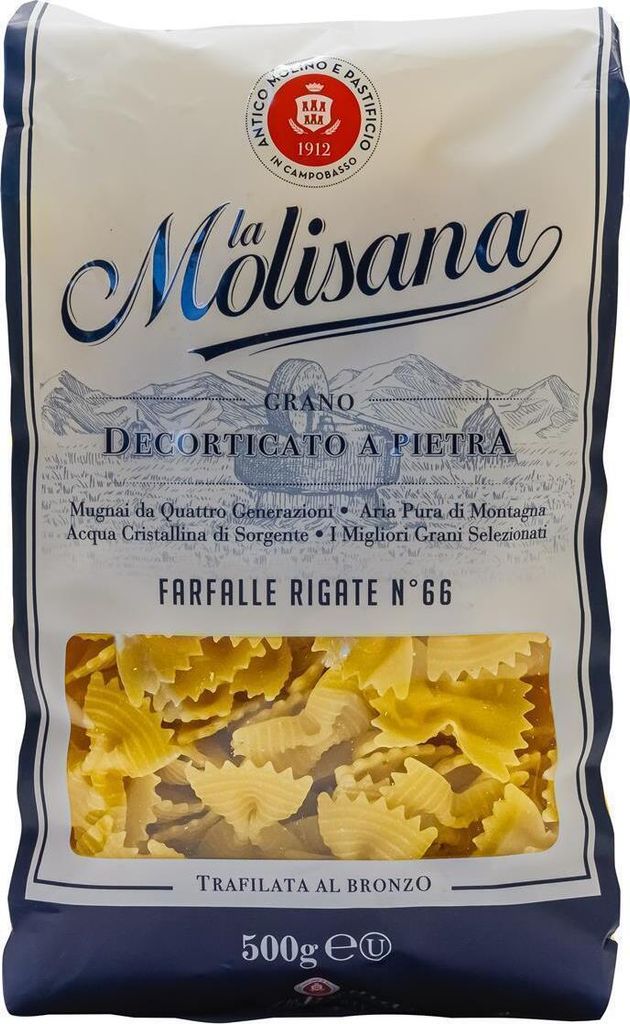 La Molisana Farfalle Rigate N°66  500g Nudeln original Produktbild 