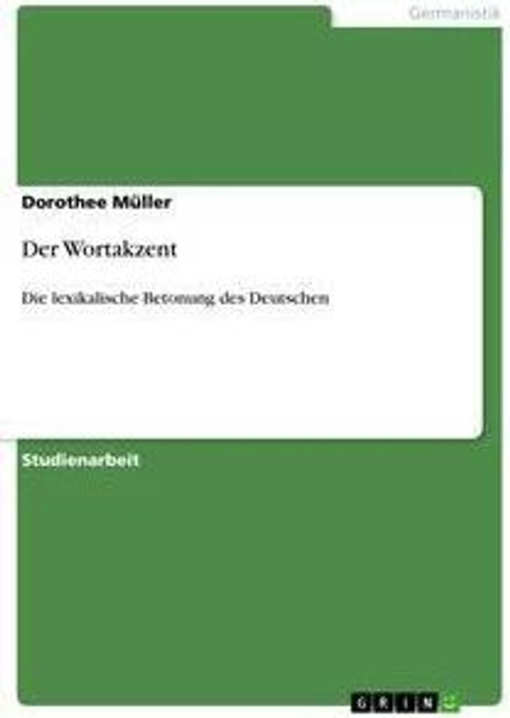 Der Wortakzent