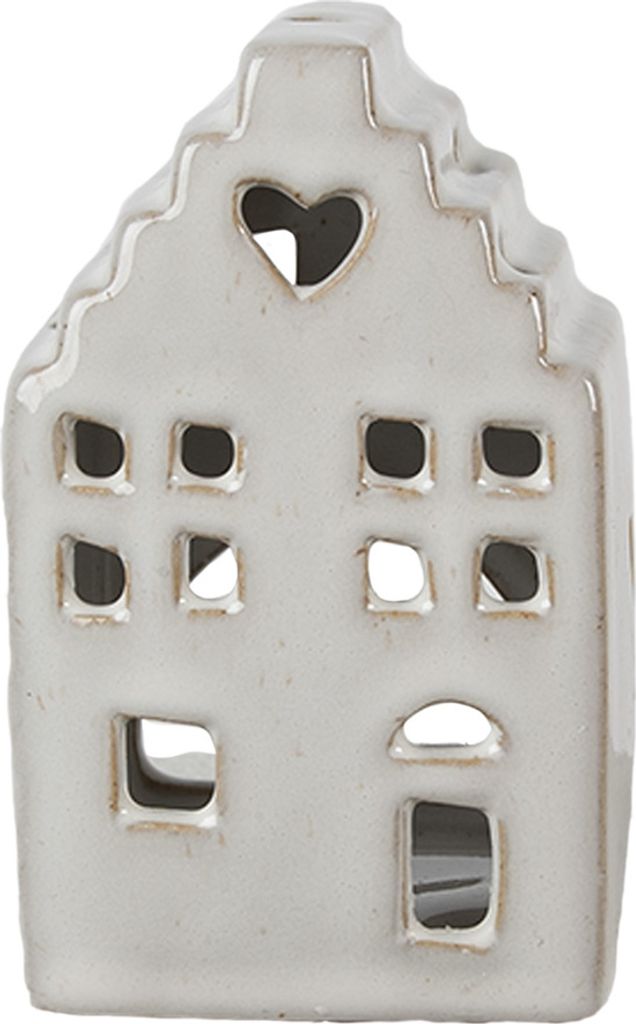 Clayre & Eef Porte-bougie à chauffe-plat Maison 11 cm Beige Image du produit 