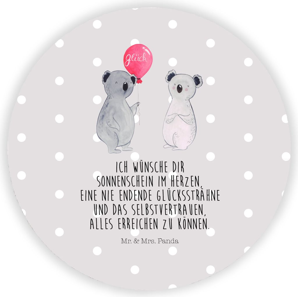 Mr. & Mrs. Panda magnet holz Koala Luftballon - Grau Pastell - Geschenk, Notizhalter, whiteboardmagnet, für kühlschrank, Party, Einkaufszettelhal...