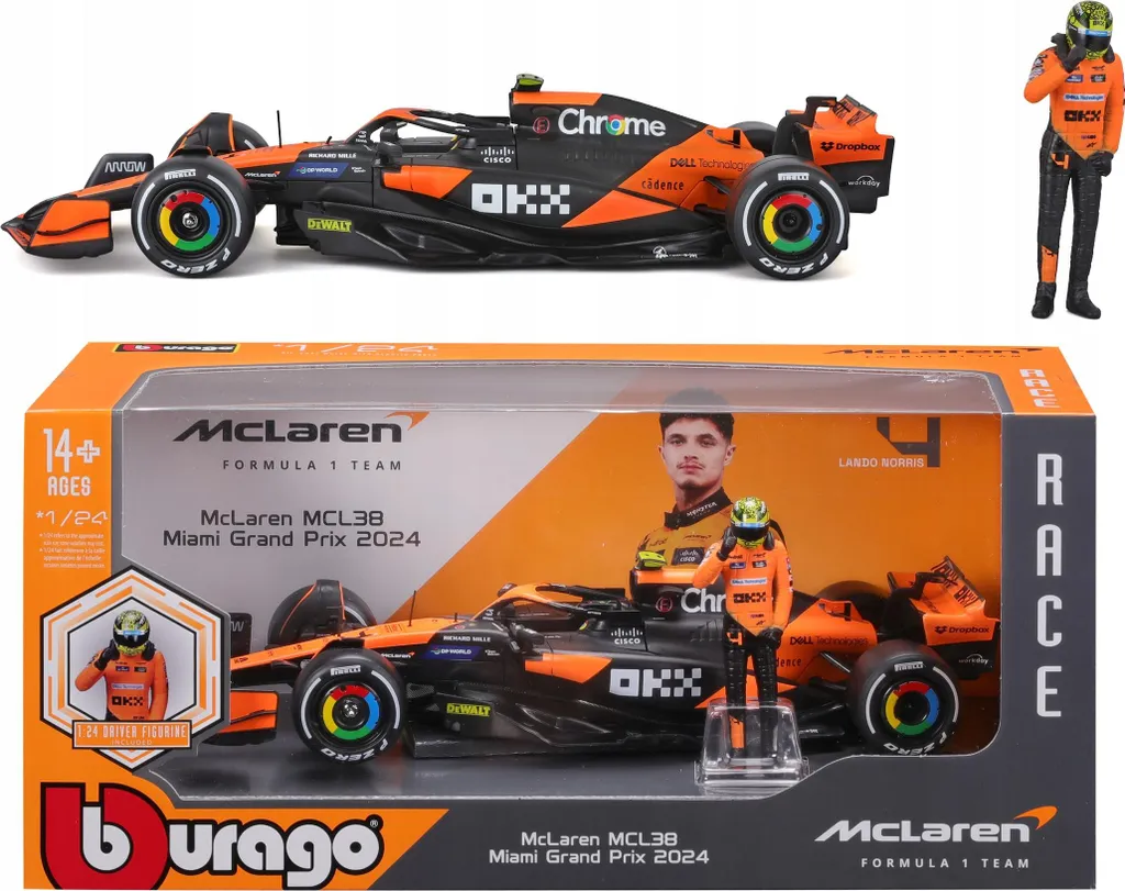 Voiture McLaren MCL38 1:24 : La Fidélité d'une 1:18 sans l'encombrement