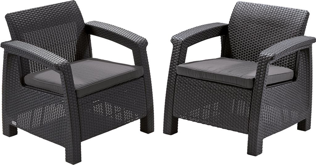 KETER Corfu Duo Súprava Záhradného Nábytku Antracit 17/424 Obrázok produktu 