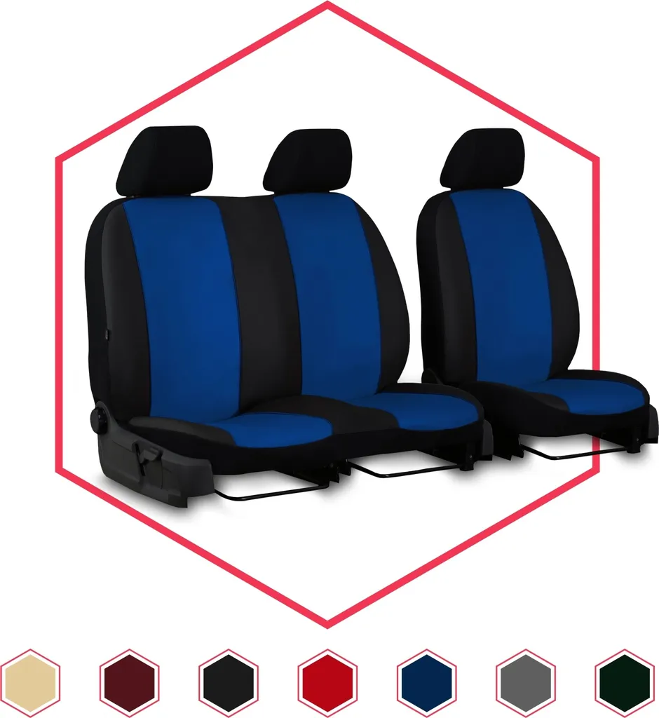 Set Coprisedili Auto 1+2 BUS Transporter - Rosso Scuro Design