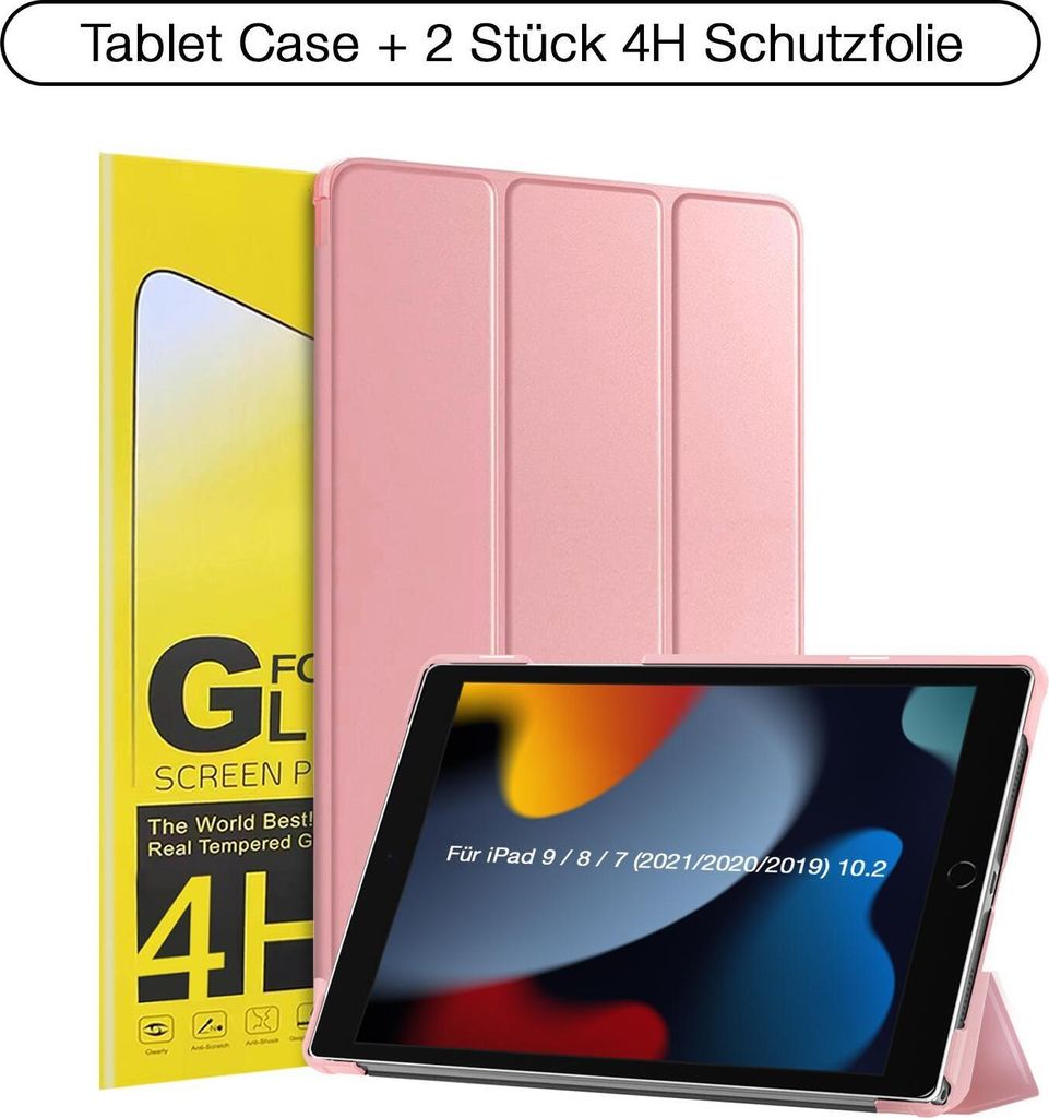 Schutzhülle + 2x 4H Displayfolie für iPad 7/8/9 Generation Produktbild 