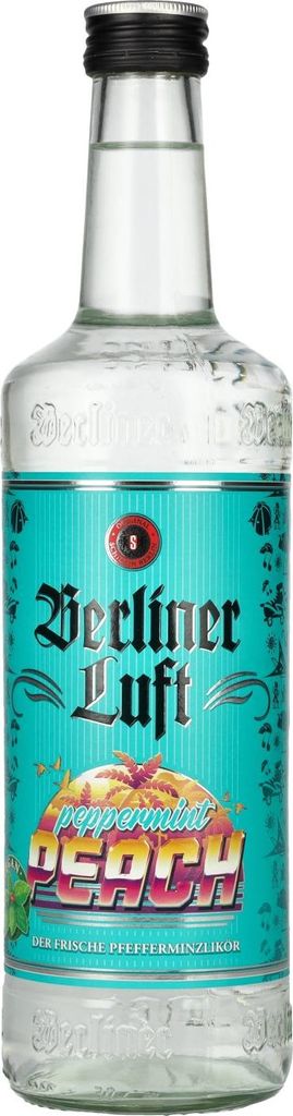 Berliner Luft Peach Pfefferminzlikör, 0,7l, alc. 18 Vol.-% Produktbild 