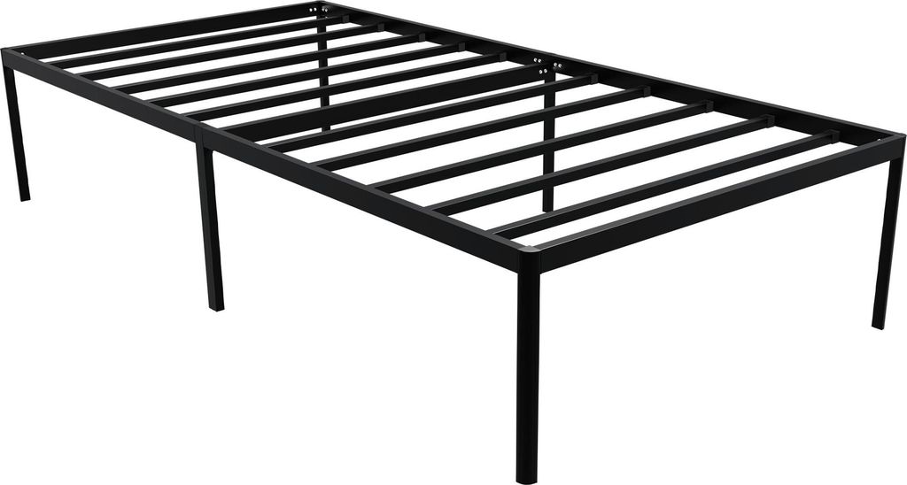 Metallbett RUKIM - Metall Schwarz 100x200x41 cm | Bett Produktbild 