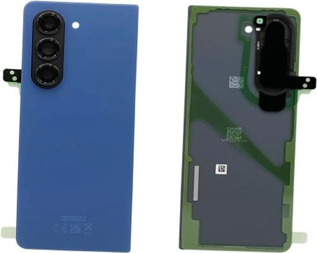 Coque Samsung Galaxy Z Fold5 5G - Protection Arrière Rigide Gris Bleu