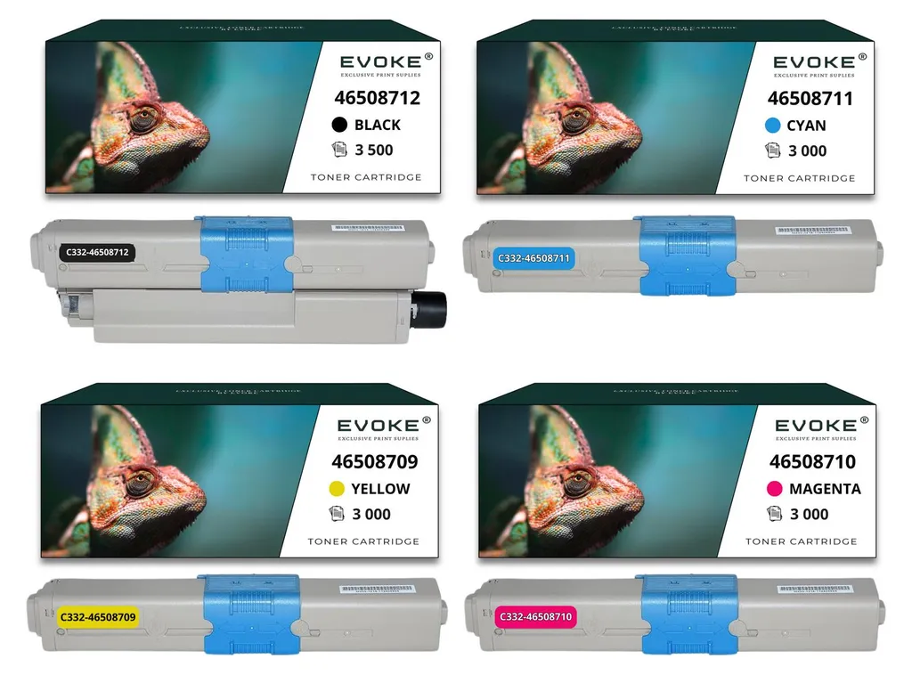 Toners OKI 46508712 CMYK haute capacité pour série C332 et MC363