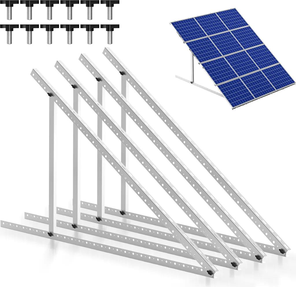 Aopunly 2 set di pannello solare 104 cm staffa di montaggio modulo solare elevazione di montaggio