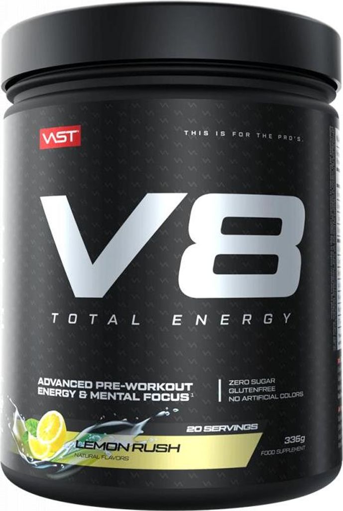 VAST V8 Total Energy (20 serv) Lemon Rush - Pre-Workout - Pre-Workout Booster