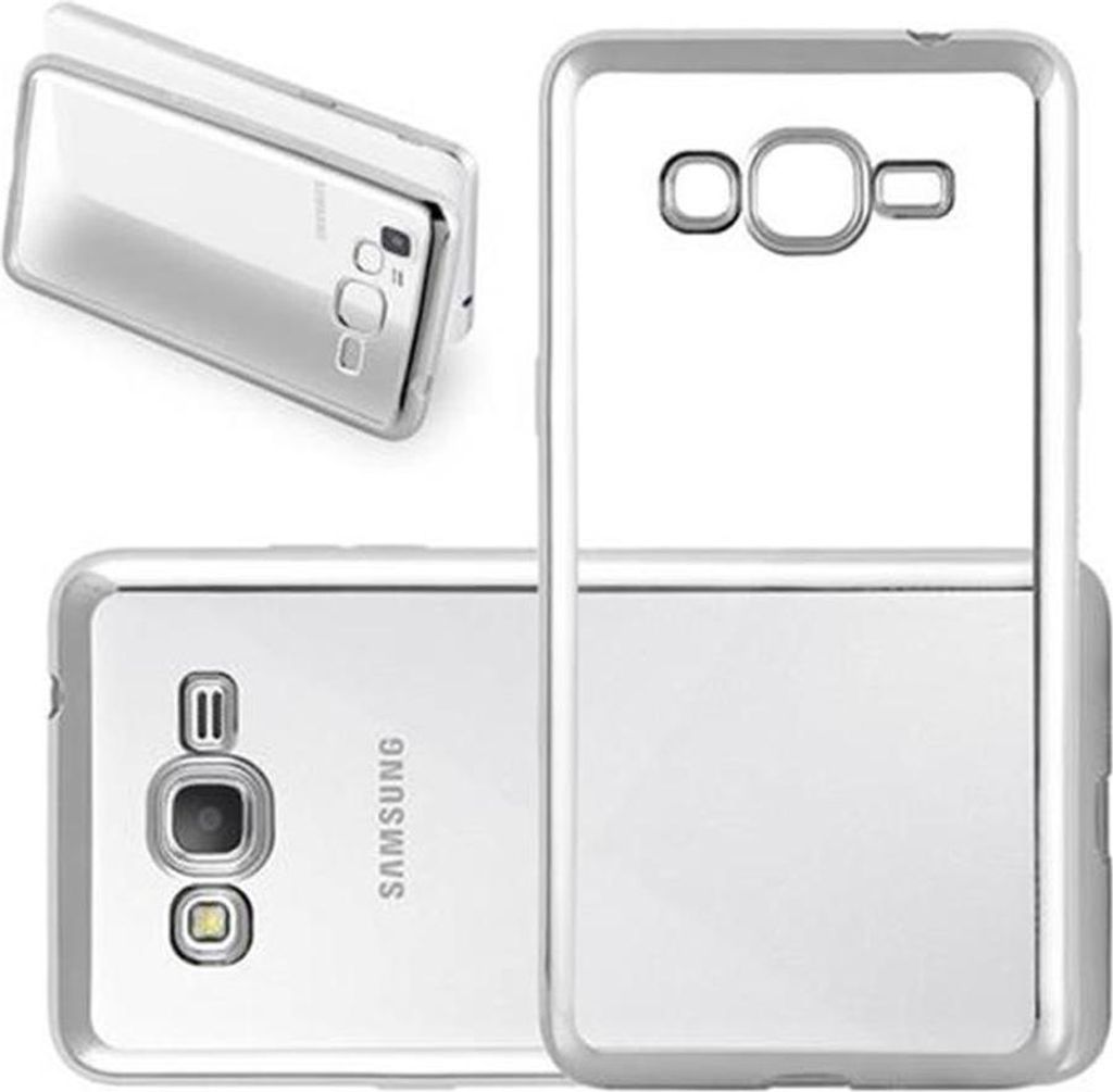 Cadorabo Hülle für Samsung Galaxy GRAND PRIME Etui in Silber Schutzhülle Handyhülle TPU Silikon Cover Case