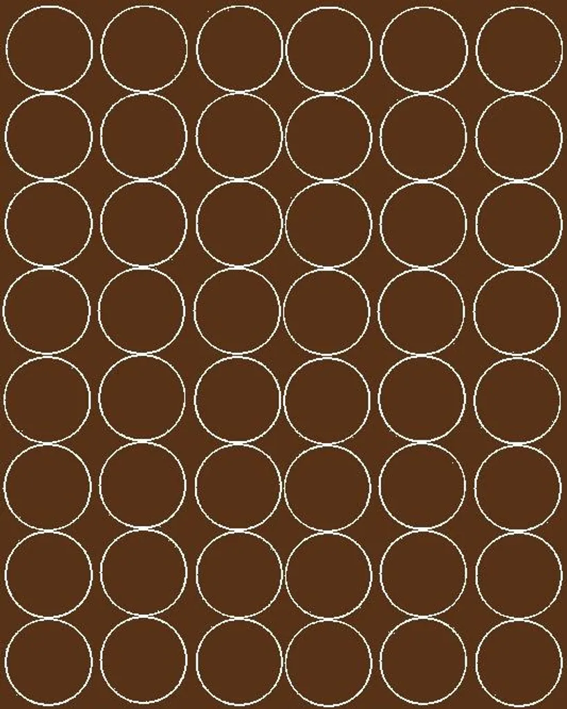 Adesivi Tondi 6 cm Marrone Brillante per Fai da Te e Scrapbooking - 48pz