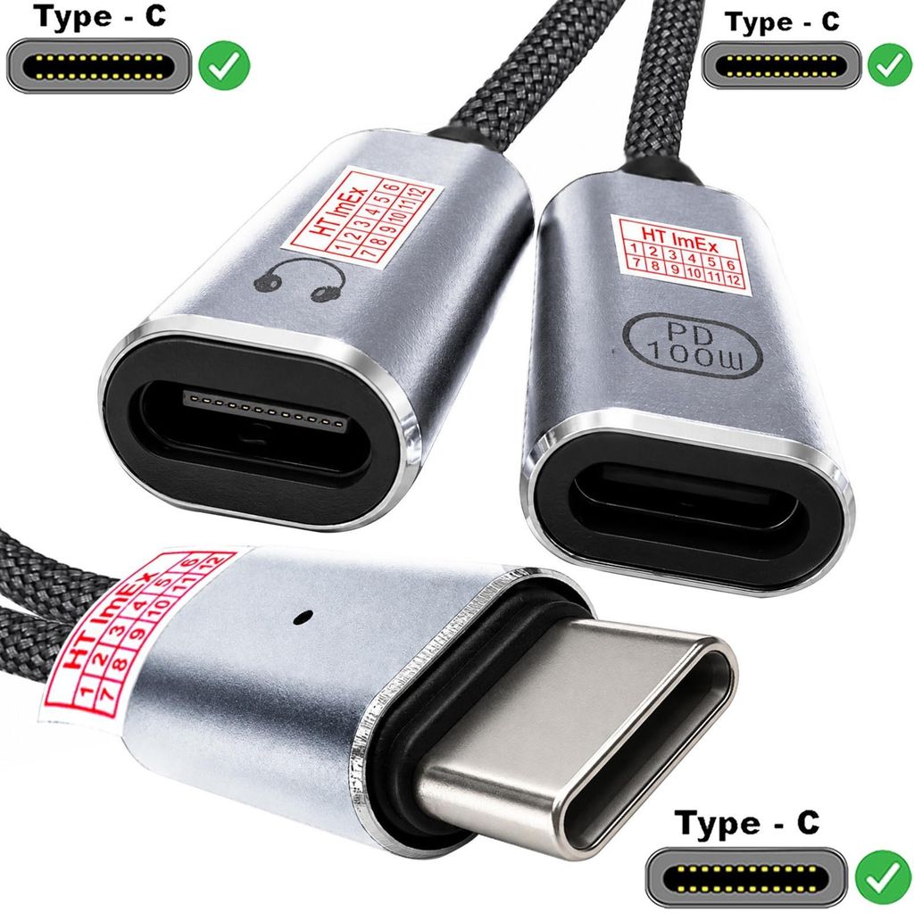 USB-C Splitter Y Adapter Kopfhörer und Laden PD 100W für Huawei MatePad 10.4, Huawei nova 11, 11 SE