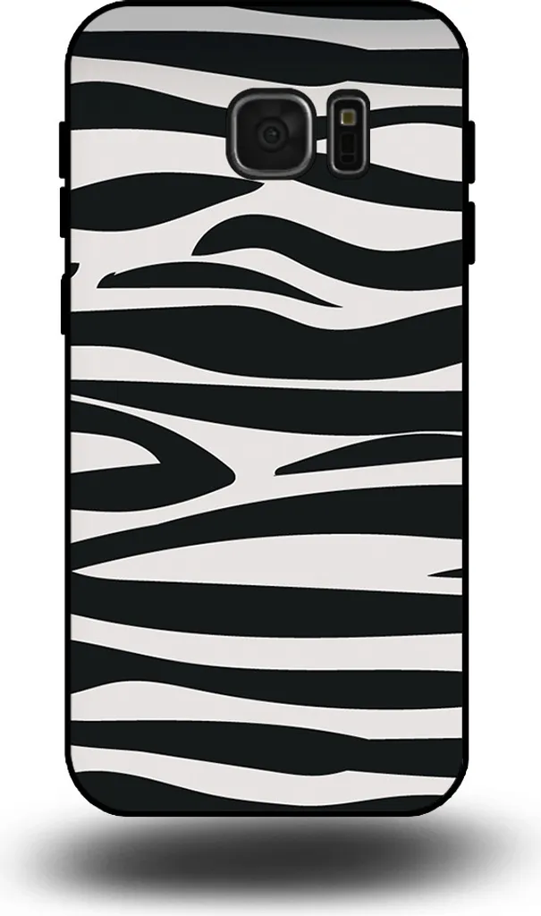 Smartphonica Custodia per telefono adatta per Samsung Galaxy A21 con stampa zebrata - Custodia posteriore in TPU con design zebrato - Nero Bianco