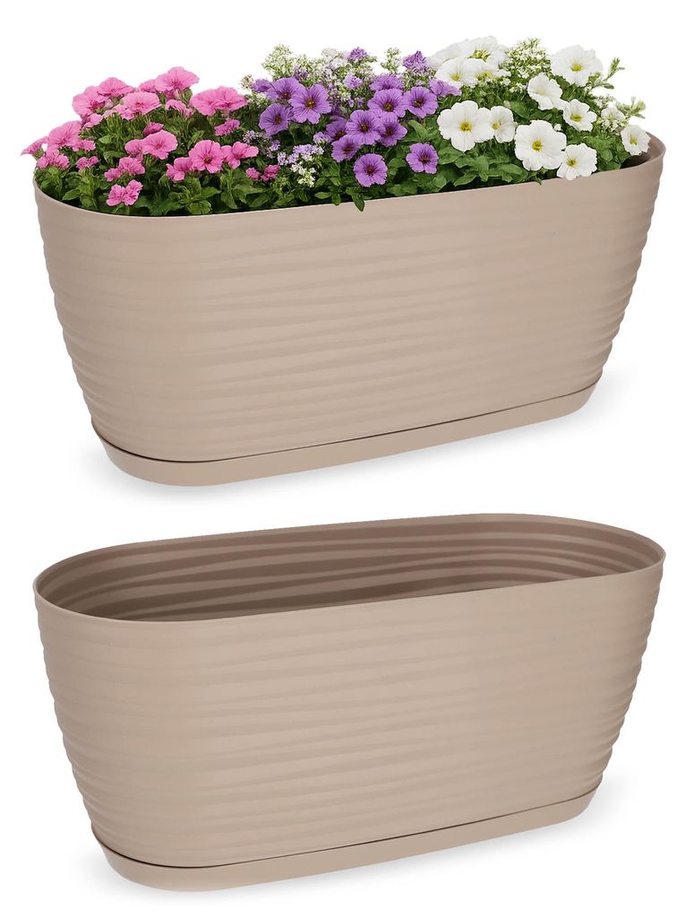 KADAX Doniczka Donica Na Kwiaty 27cm Osłonka Owalna Zdjęcie produktu 