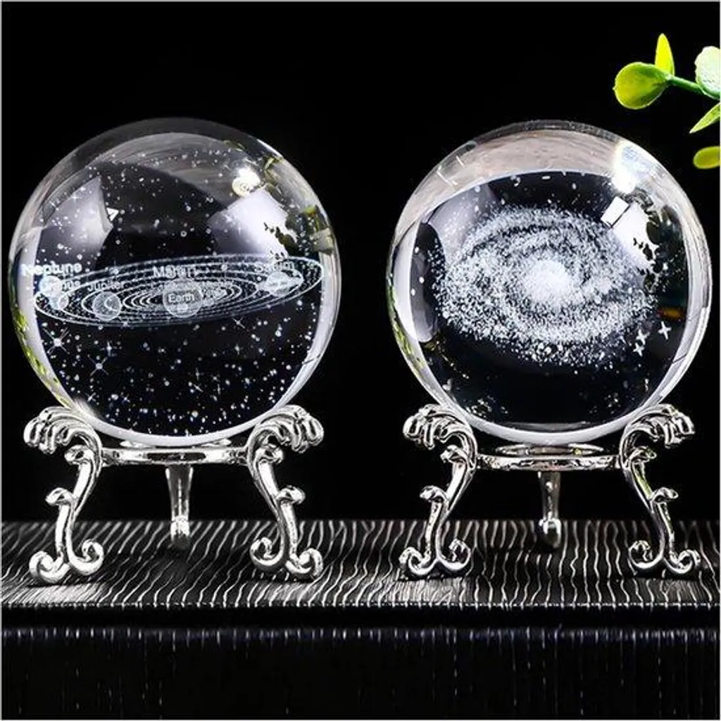Boule de Cristal Système Solaire 3D - Objet de Décoration Astronomie