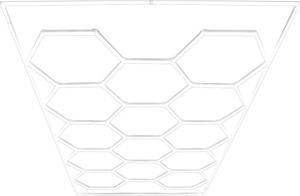 Hexagon LED Lampe 14 Leuchten & Gestell Garage Werkstatt Wand & Decken Waben