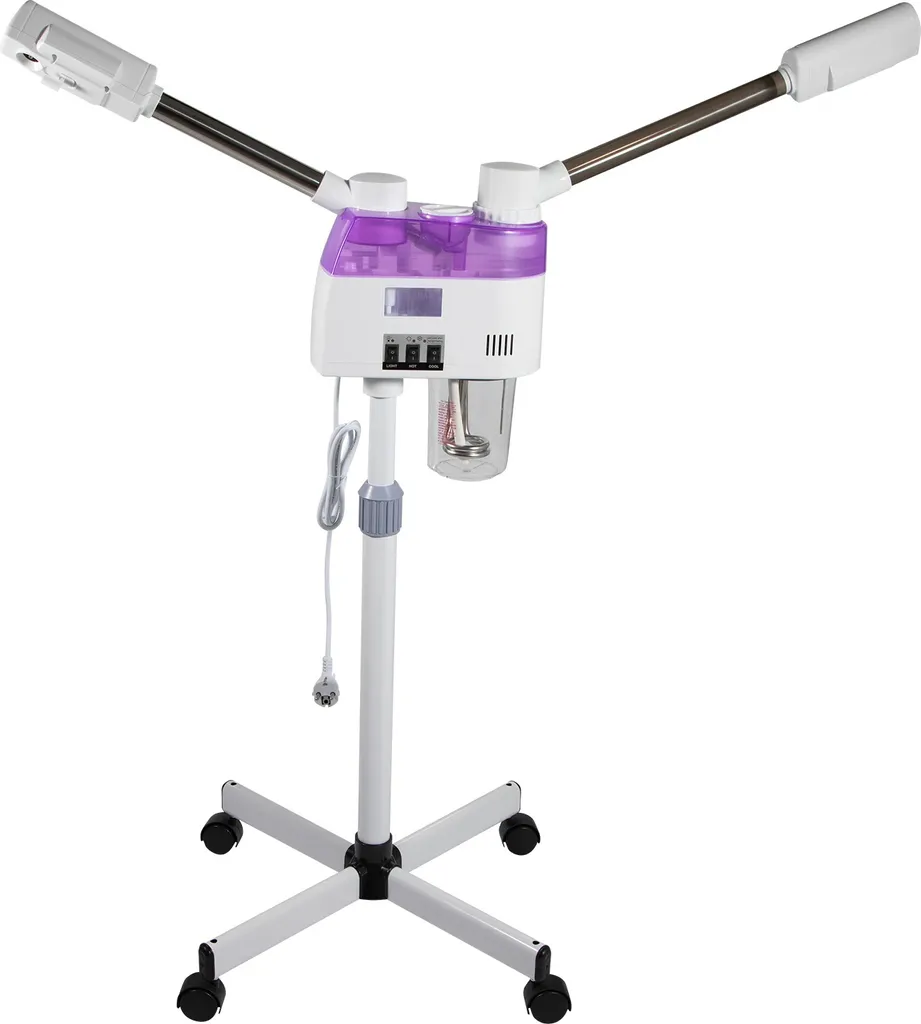 Sauna facial professionnel 800W double tube buse rotative ivoire VP1