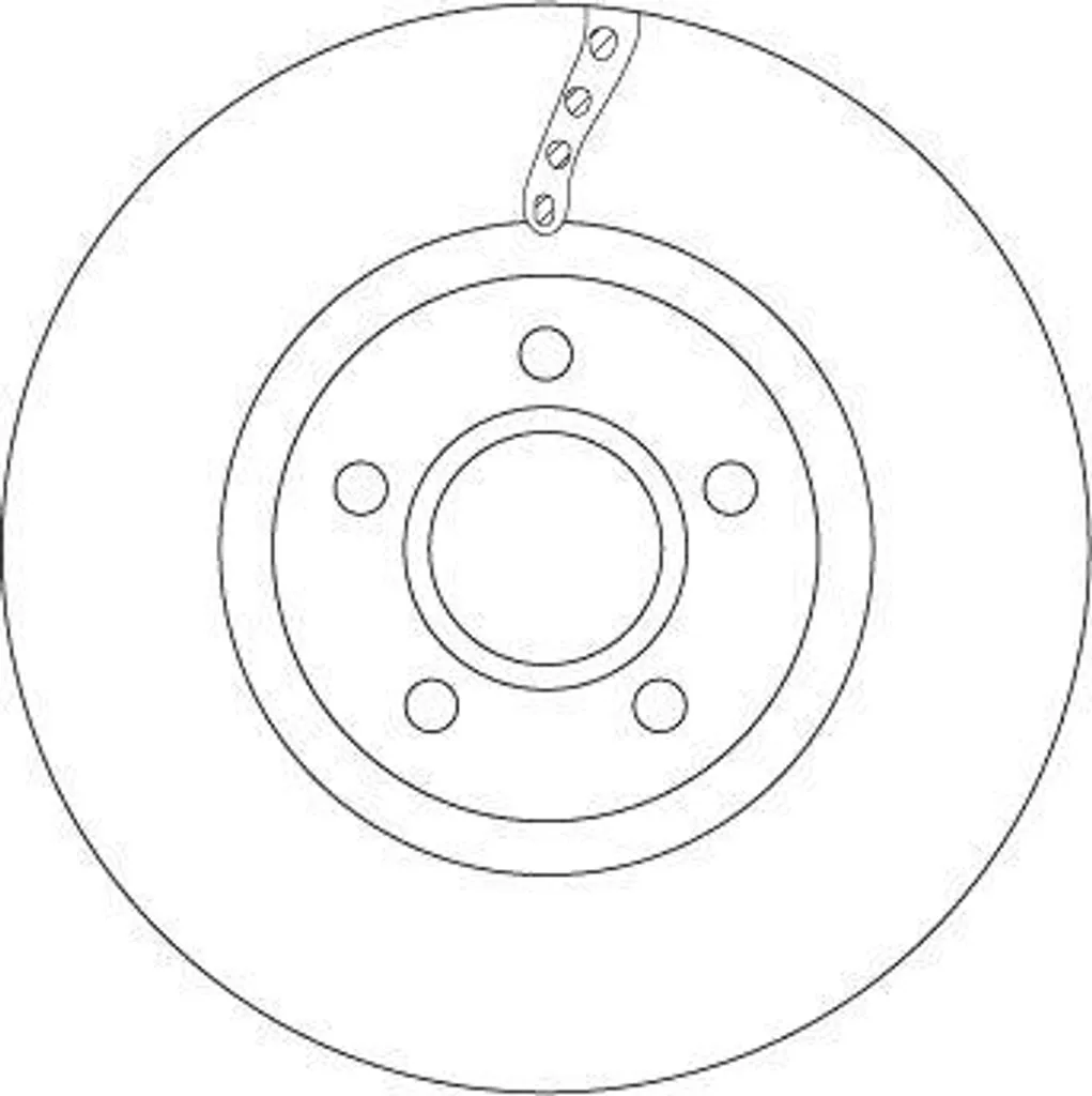 Disque de frein avant ventilé TRW DF6653 compatible Volvo V40 Hatchback
