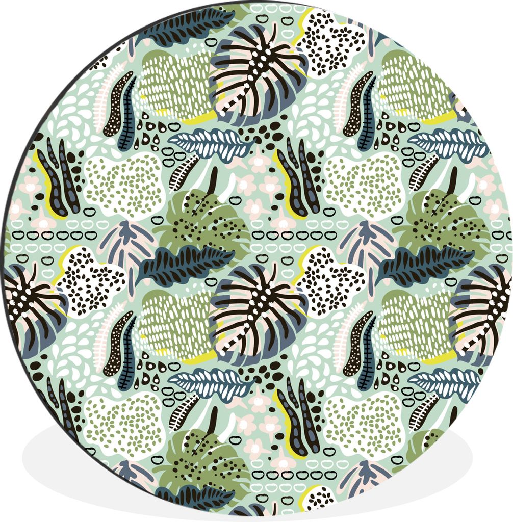 MuchoWow - Wand Bild - Wohnzimmer - Runde Bilder - Alubilder - Kunst für zu Hause - Aluminium - Wanddekoration