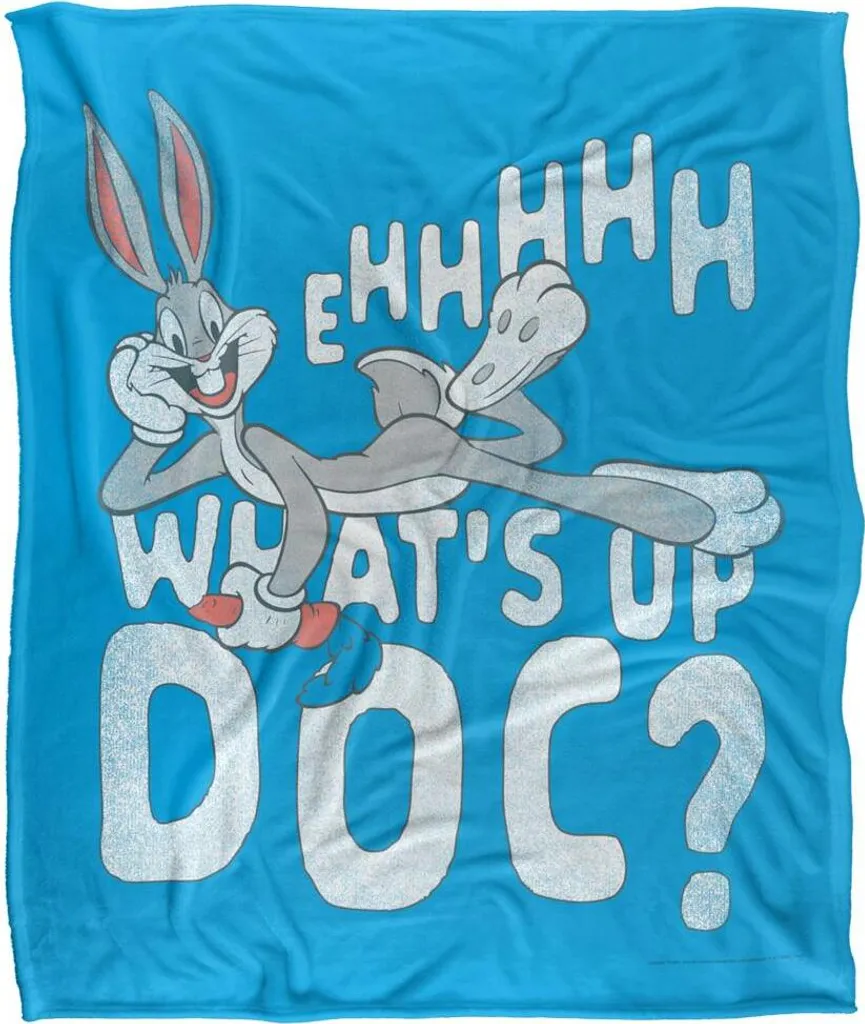 Couverture Looney Tunes Colorée TV18736 - Plaid Moelleux Bugs Bunny 150cm