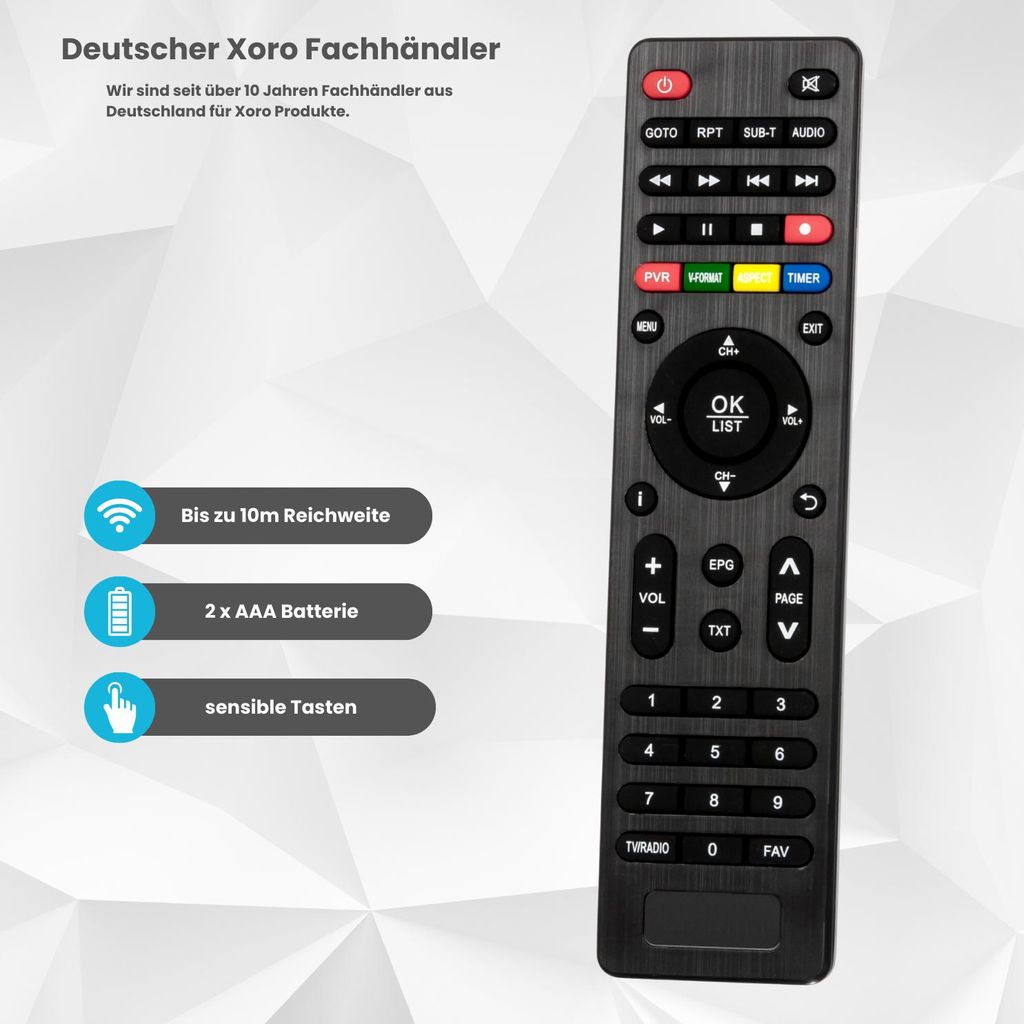 Fernbedienung für Xoro HRS 8559 , 8656 , 8658 , 8659 , HRK Produktbild 