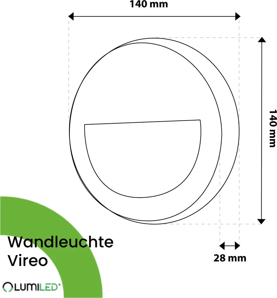 Luminaire Mural LED Extérieur Étanche IP65 Rond Noir CCT Variable 440lm - 6