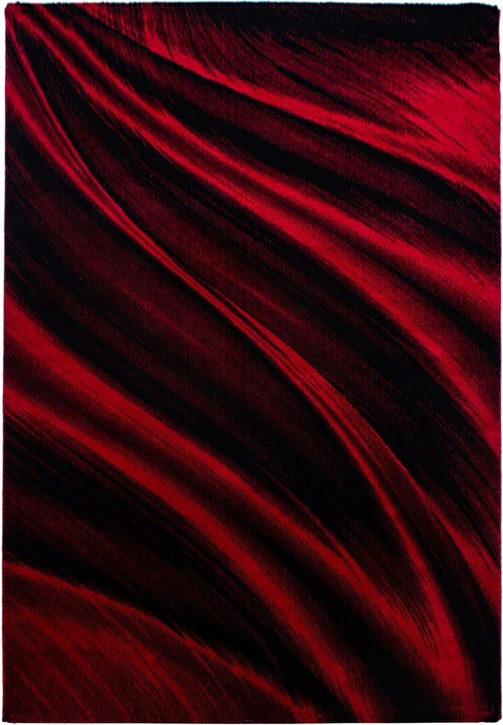 Kurzflor Teppich Matteo rechteckig, Farbe: Rot, Größe:200x290 cm