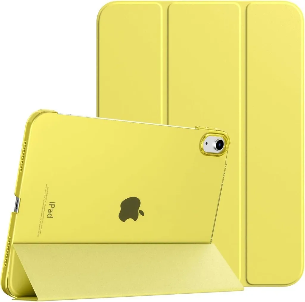 Housse iPad 10 Enfant Idéale Voyage avec Support et Écran Jaune Citron 2022