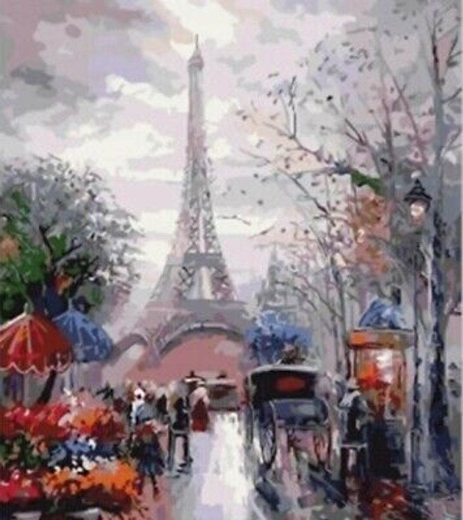 Norimpex Diamant-Gemä lde Spaziergang durch Paris 30x40cm