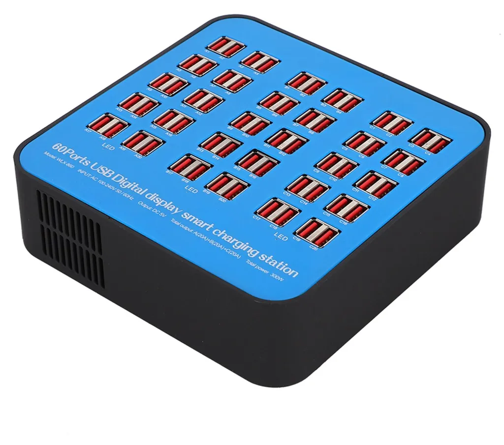 Station de recharge 60 ports USB pour écoles, hôtels et entreprises