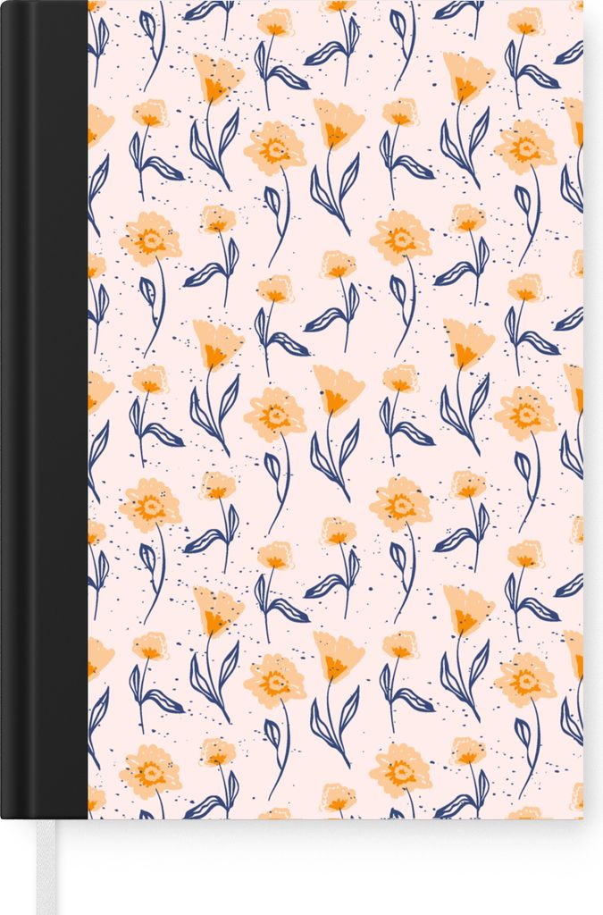 MuchoWow Notizbuch Tagebuch Haushaltsbuch Notebook A5 Blumen - Muster - Sommer - Notizblock - Notizheft - Notebook - Schreibblock - Papier