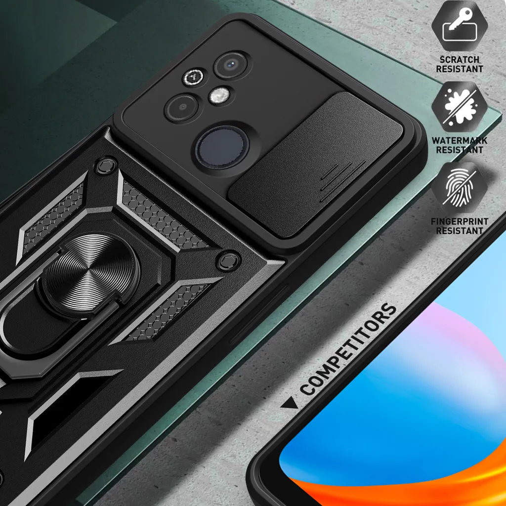 Offerta Cover Xiaomi Redmi 12C Verde: Anello, Stand e Full Protection - 5