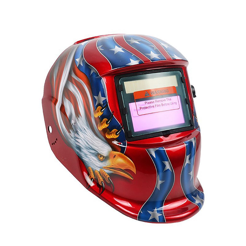 Schweißhelm solarbetriebene Automatik Schweißhelm mit einstellbaren Schatten für Welder Maske Schild Adler Design